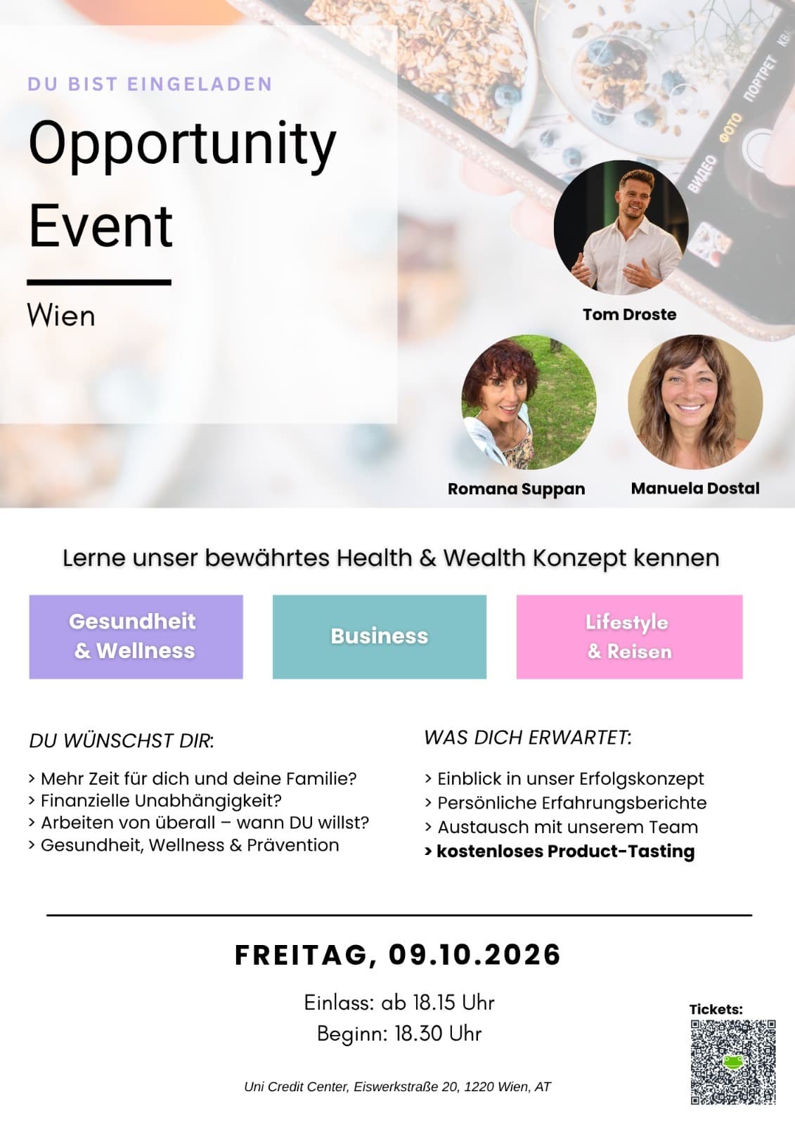 Flyer: Health & Lifestyle Event Wien